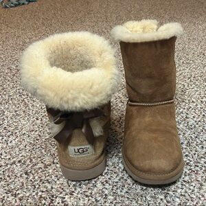 UGG Tan and Cream Sheepskin Boots